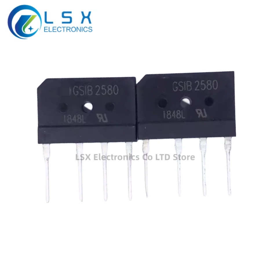 New Original 5PCS/Lot GSIB2580 2580 OR GSIB2560 OR GSIB25100 DIP-4 25A 800V Power Bridge Rectifier