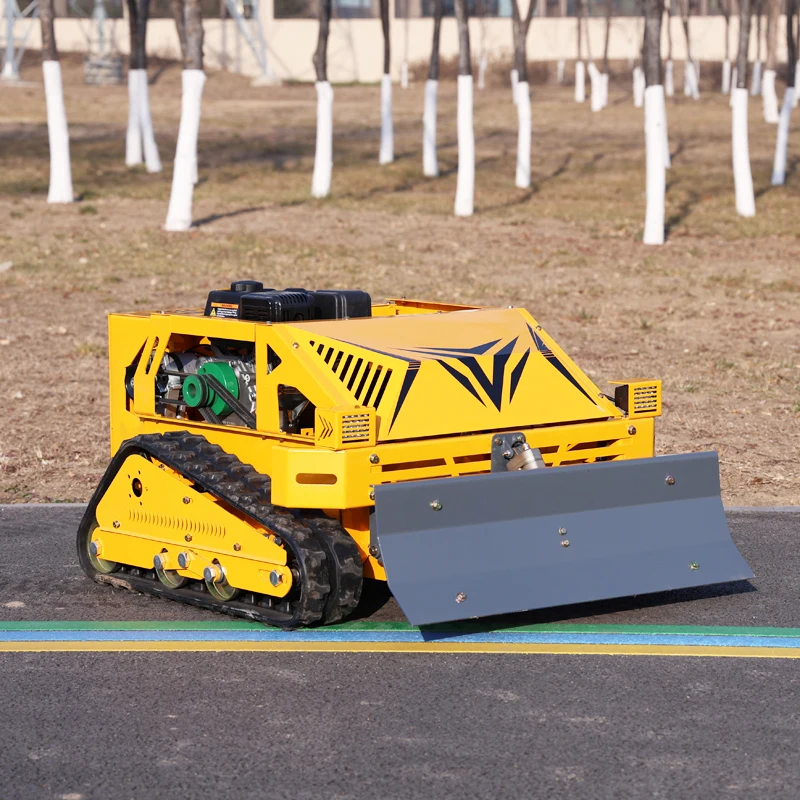 Customized Remote-Controlled 4-Stroke Lawn Mower - Industrial Grade Self-Propelled Track Flail Mowing Robot
