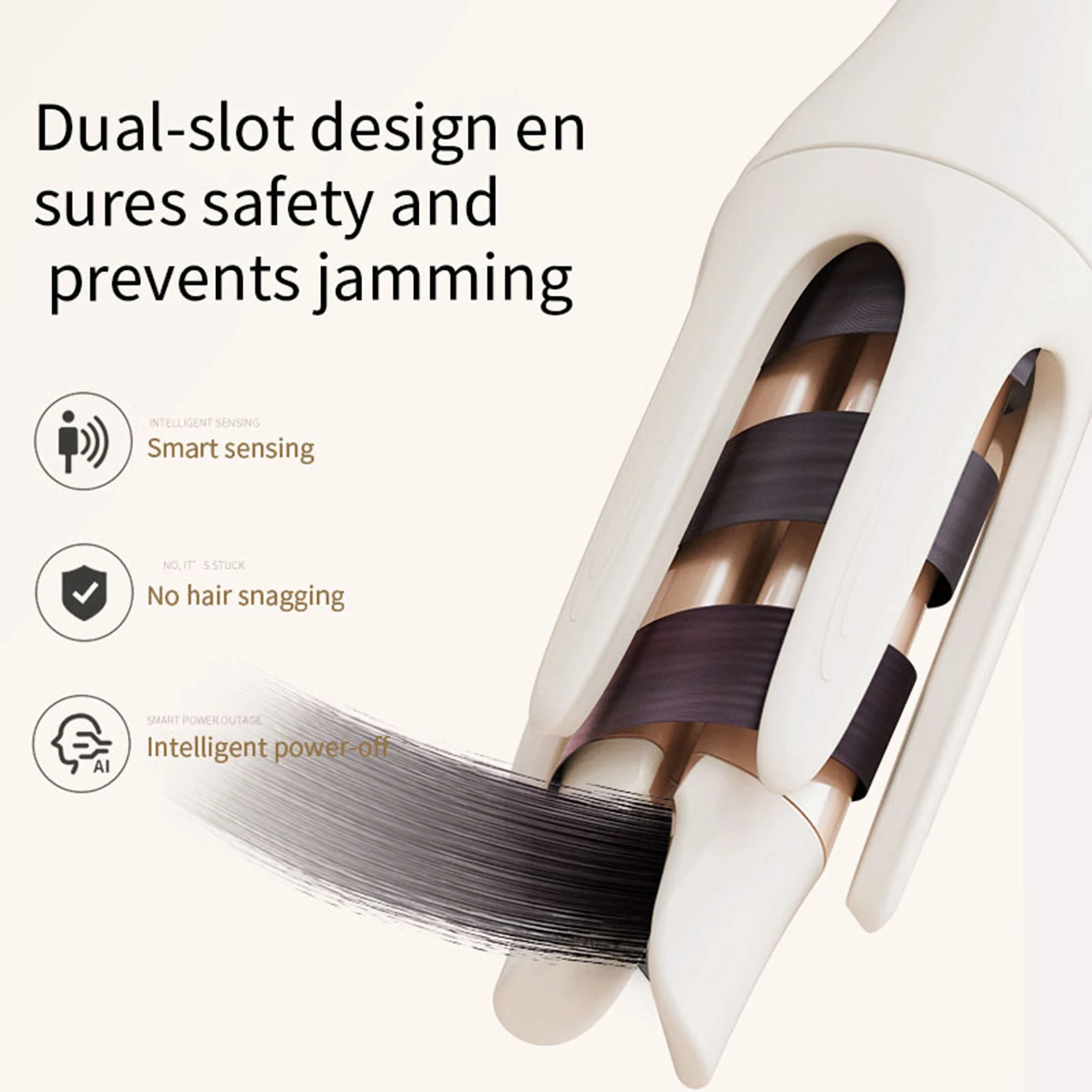 HIENA مموج الشعر التلقائي للنساء 32 مللي متر موجة كبيرة الأيونات السالبة مكواة تجعيد المحمولة خفيفة تصفيف الشعر مكواة تجعيد