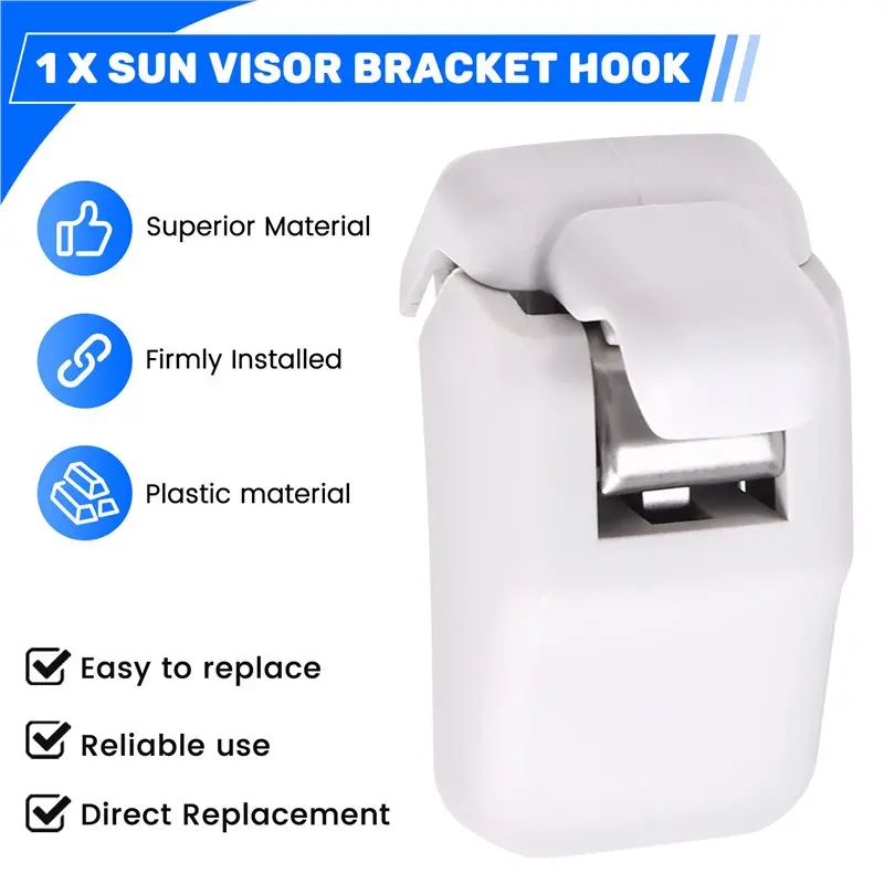 Durable-Car Sun Visor Hook Clip 735602438 For Jeep Renegade Wrangler 2015-2021 Sun Visor Bracket Replacement Part