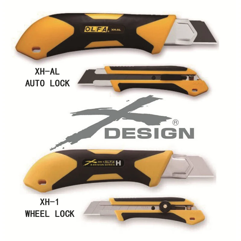 OLFA XH-1 XH-AL Extra Heavy-Duty Cutter 25mm Large Utility Knife X-Series Industrial Art Knife Wallpaper Craft Cutting Tools