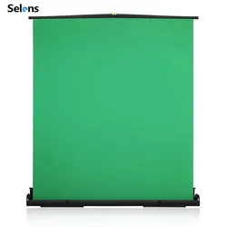 Selens 145x200cm Green Screen Background Chromakey Backdrop Collapsible Removal Wrinkle-Resistant Pull-up Background Screen