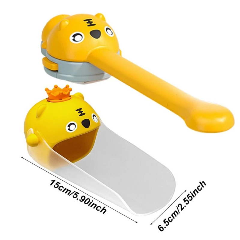 Hot Cartoon Animals Faucet Extender For Kids Hand Washing In Bathroom Sink Accessories Kitchen Convenient For Baby Washing