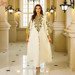 Ramadan Vestidos Muslim Abaya Women Dress Arabic Jalabiya Morocco Dubai Abayas Kaftan Islam Eid Embroidery Party Long Robe 2024