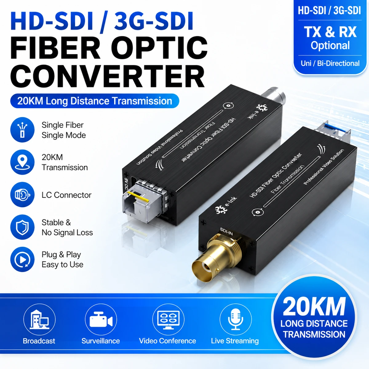 convertitore-fibra-ottica-hd-sdi-3g-sdi-extender-video-20km-singola-fibra-lc-tx-rx-unidirezionale-bidirezionale-monomodale