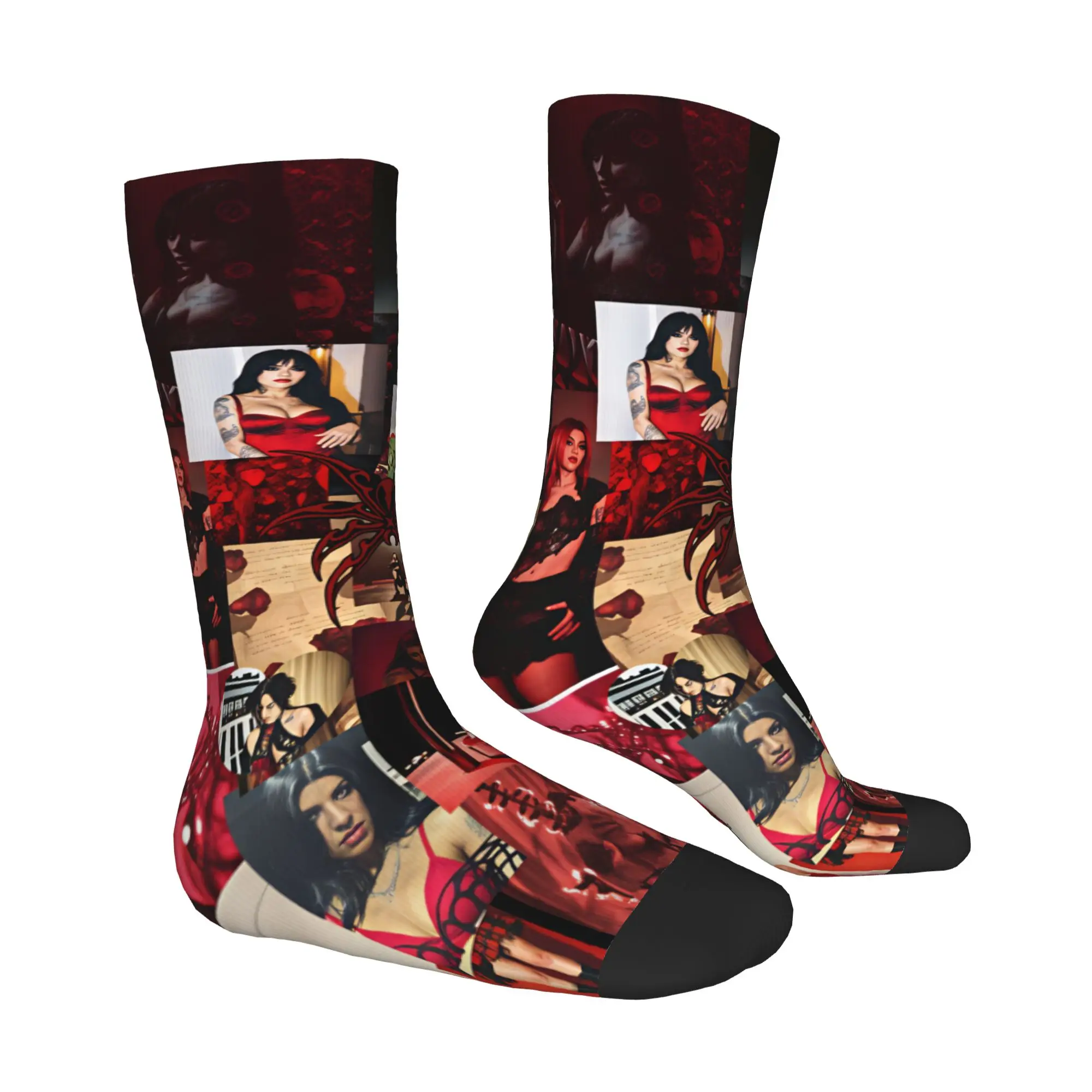 Kawaii C-Cazzus Socks Women Men Warm 3D Printing Argentine Rapper Sports Football Socks