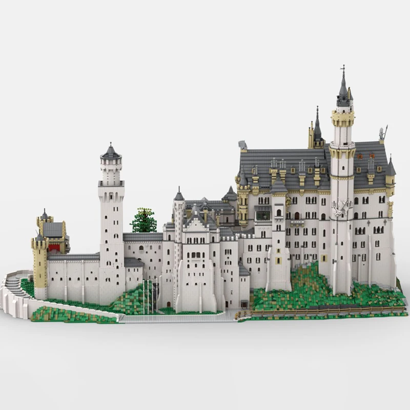 57493pcs Moc Neuschwanstein Castle DIY Model Building Blocks – Creative street view Architecture Castle Education Toy