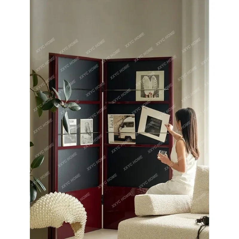 XXChiying screen medieval foldable mobile study bedroom entrance partition living room model