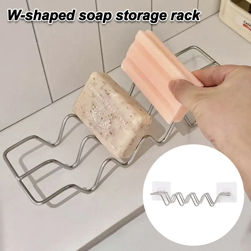 Creative Stainless Steel Soap Rack Moisture-Proof Wall-Mountable Soap Holder Waterproof Draining Rack Household Use
