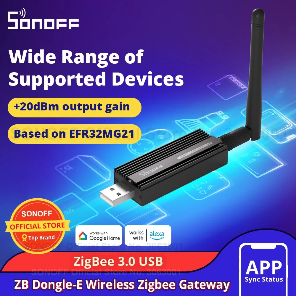 SONOFF ZB Dongle-E Wireless Zigbee Gateway Analyzer Zigbee2MQTT USB Interface Capture Support SONOFF Zigbee Devices Smart Home