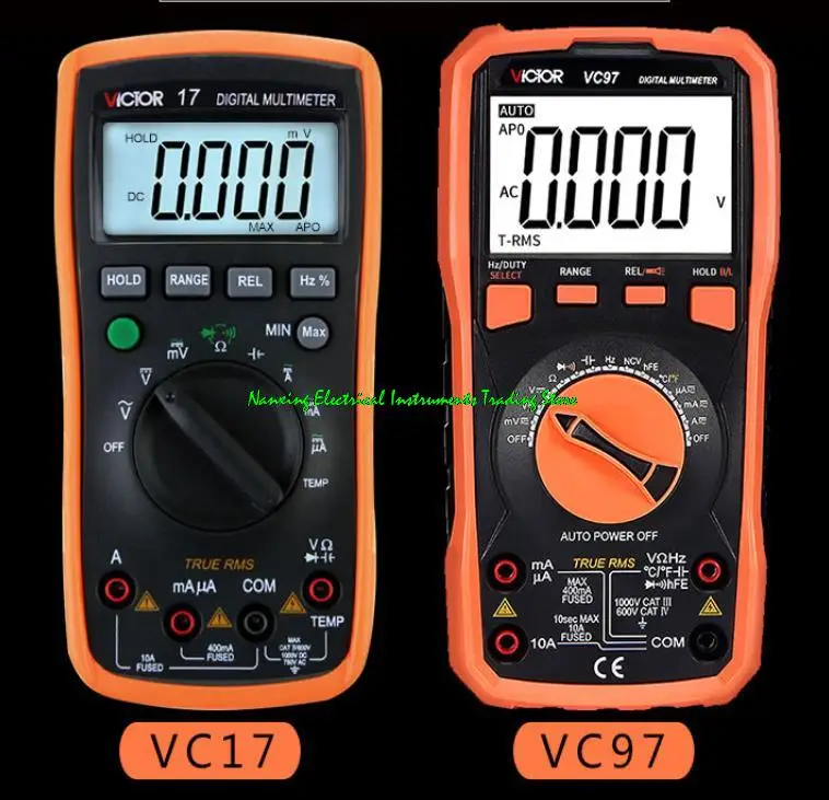 VICTOR VC17/VC97 Digital Multimeter True RMS Auto Range DC/AC Resistance Capacitance Frequency Tester Digital Universal Meter