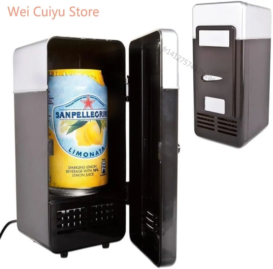 Mini nevera USB de doble uso, frío y calor, para coche, ordenador, oficina, refrigerador pequeño, enfriador y calentador portátil.