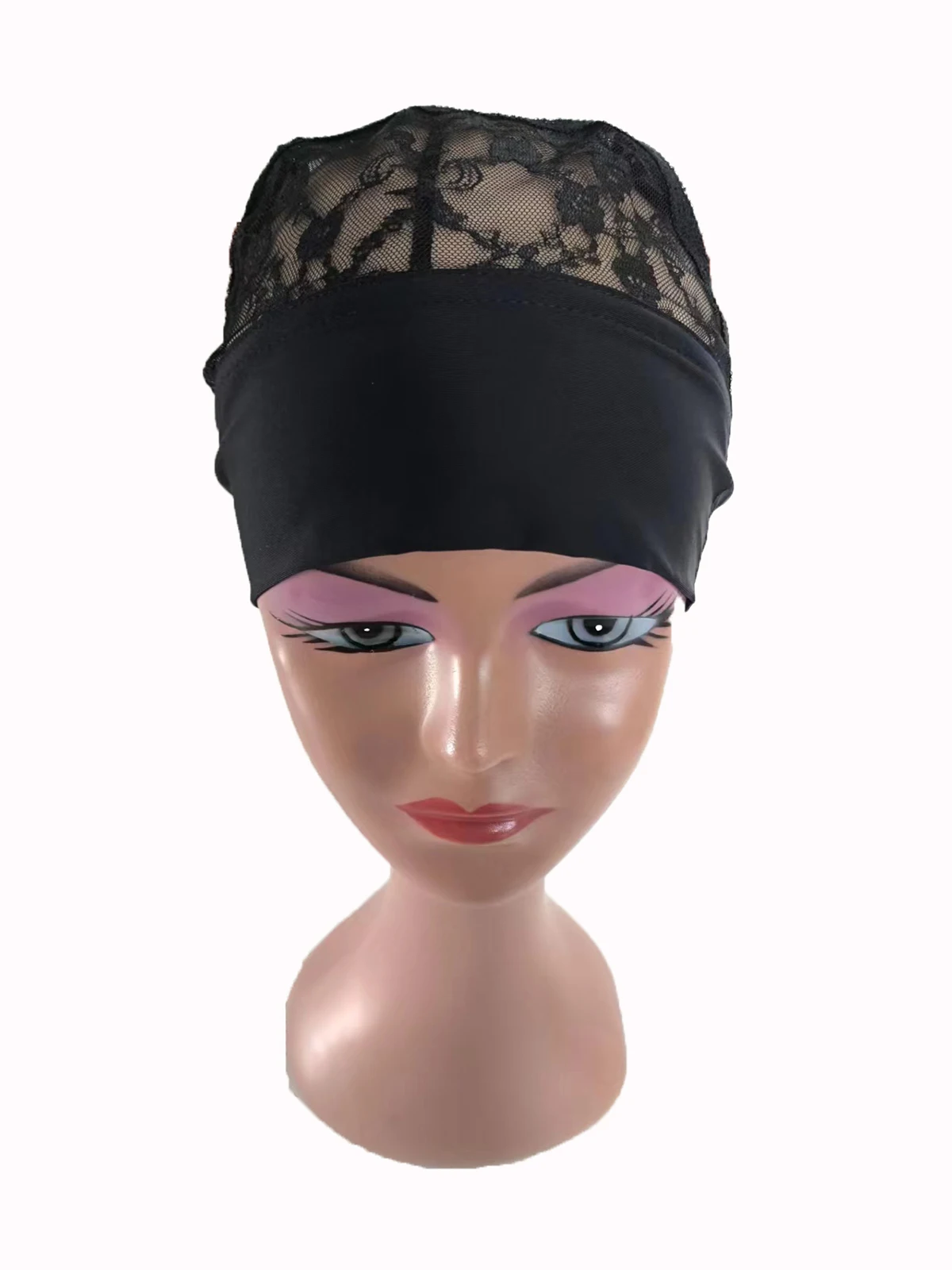 

Механизм для изготовления париков: шапочка-основа для париков с регулируемым ремешком на затылке, черная машинная шапочка для плетения париков.