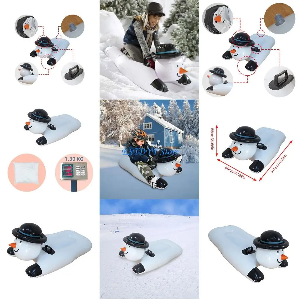 

G6DE Large Snow Tube for Sledding Snow Tube with 2 Handle for Kids Adults Snow Tube