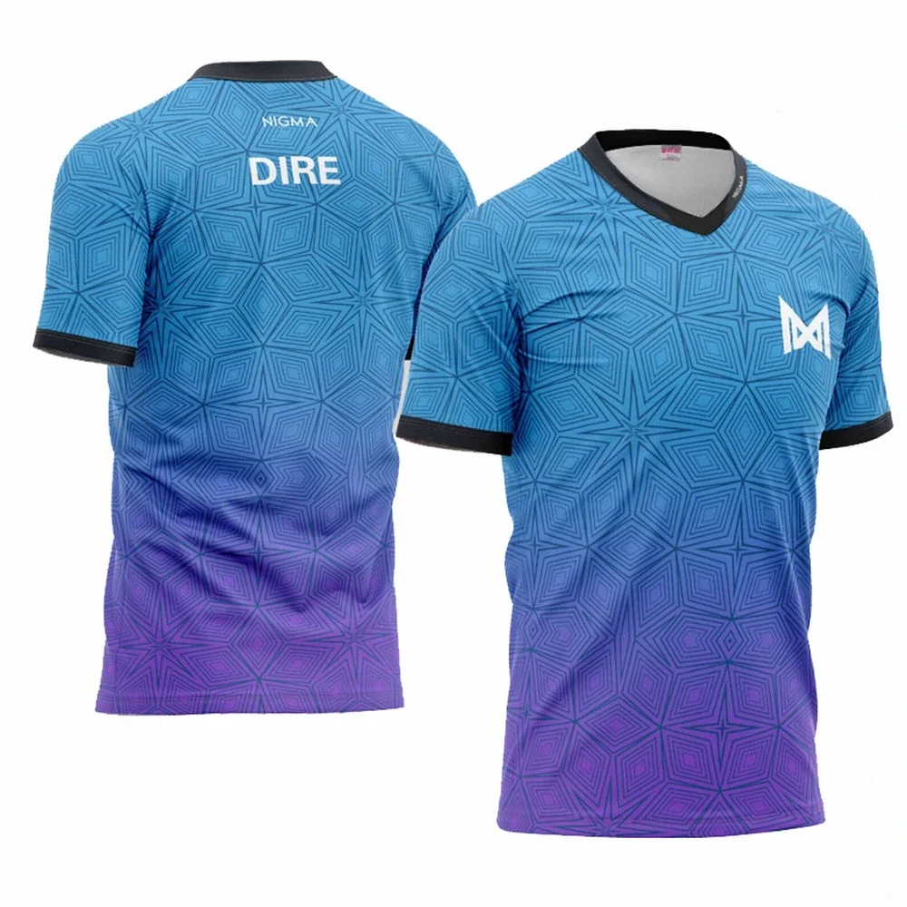 Dota 2- Electronic Sports Team Jersey, Nigma Miracle GH Dire W33 Kuroky Fan Team T-shirt, Customized Name Uniforms