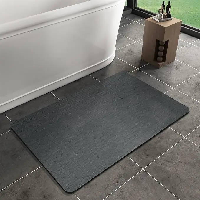 Quick Dry Bathroom Mat Soft Non Slip Bath Rug Fast Super Absorbent Foot Mat Diatomite Mat Doormat  for Bathtub Sink Bath Shower