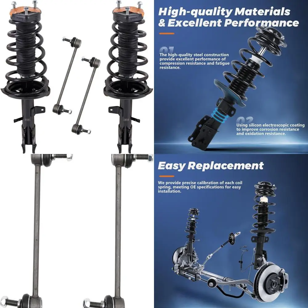 

4PCS Rear Struts Assembly Sway Bars Links Kit Compatible for 2004-2007 Toyota Highlander 04-06 Lexus RX330 07-09 RX350 06-08 RX4