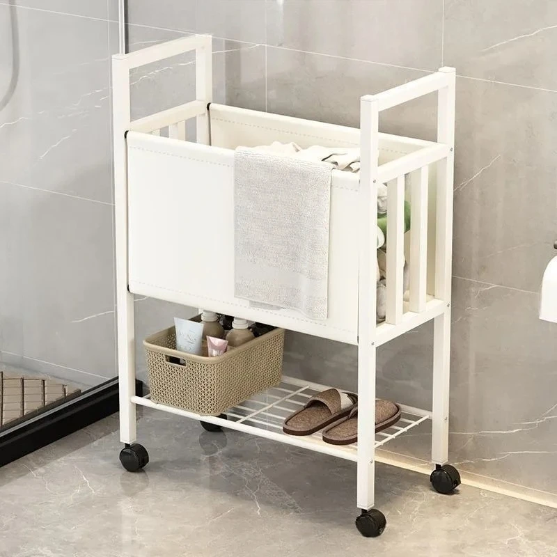 Dirty basket Double-layer large-capacity dirty clothes basket Household laundry basket Movable