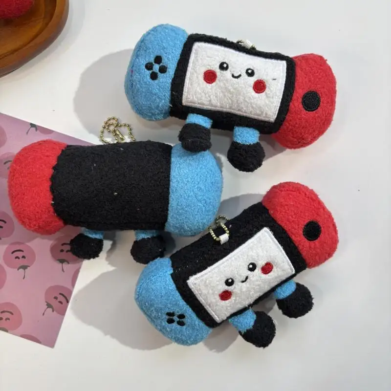 Game Consoles Plush Toy Keychain Cartoon Soft Stuffed Doll Pendant Car Key Ring Backpack Bag Decor Kid Gift