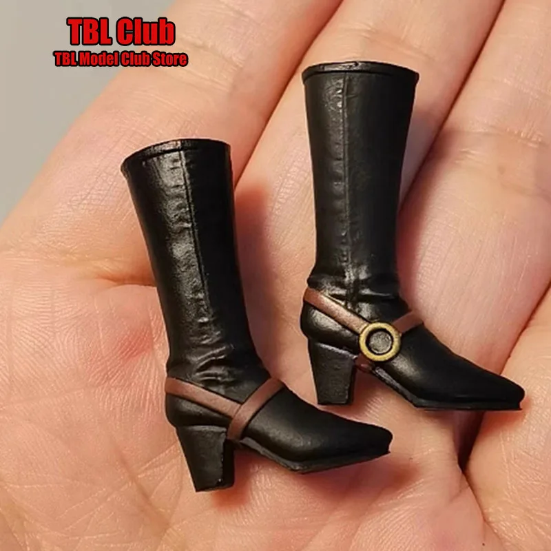Cdtoys CD056 1/12 Women Soldier Mid Boots Female Western Cowboy Knight High Heeled Shoes Fit 6inch Action Figure Body Toys