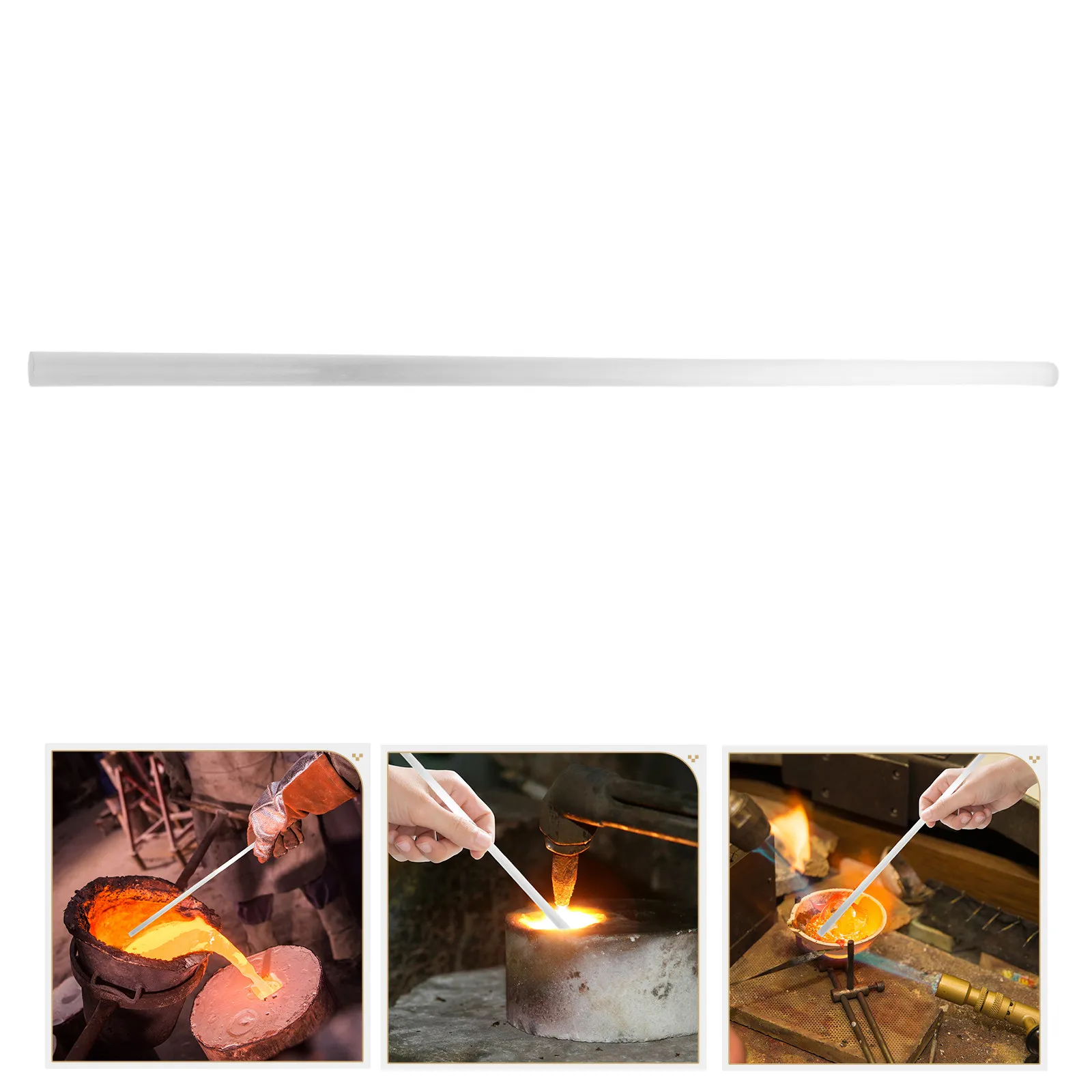 Bâton de mélange en quartz pour laboratoire, 40 cm, en verre de haute pureté, pour agitation et fusion, pour l'industrie scientifique, bâton d'agitation en quartz