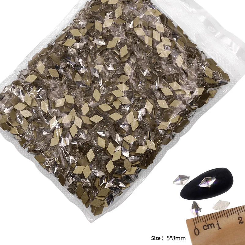 VDD P541-P580 Großhandel 1440 Stück Glas-Kristall-Strass mit flacher Rückseite, Glitzerstein in verschiedenen Formen für DIY-Bastelarbeiten, Nagelkunst und Dekoration – Detail 38