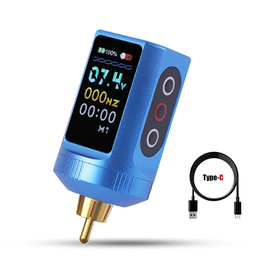 

Портативный беспроводной источник питания для татуировки емкостью 2000 мАч с мини-цветным экраном, цифровым дисплеем, аккумулятор для ручки для татуировки