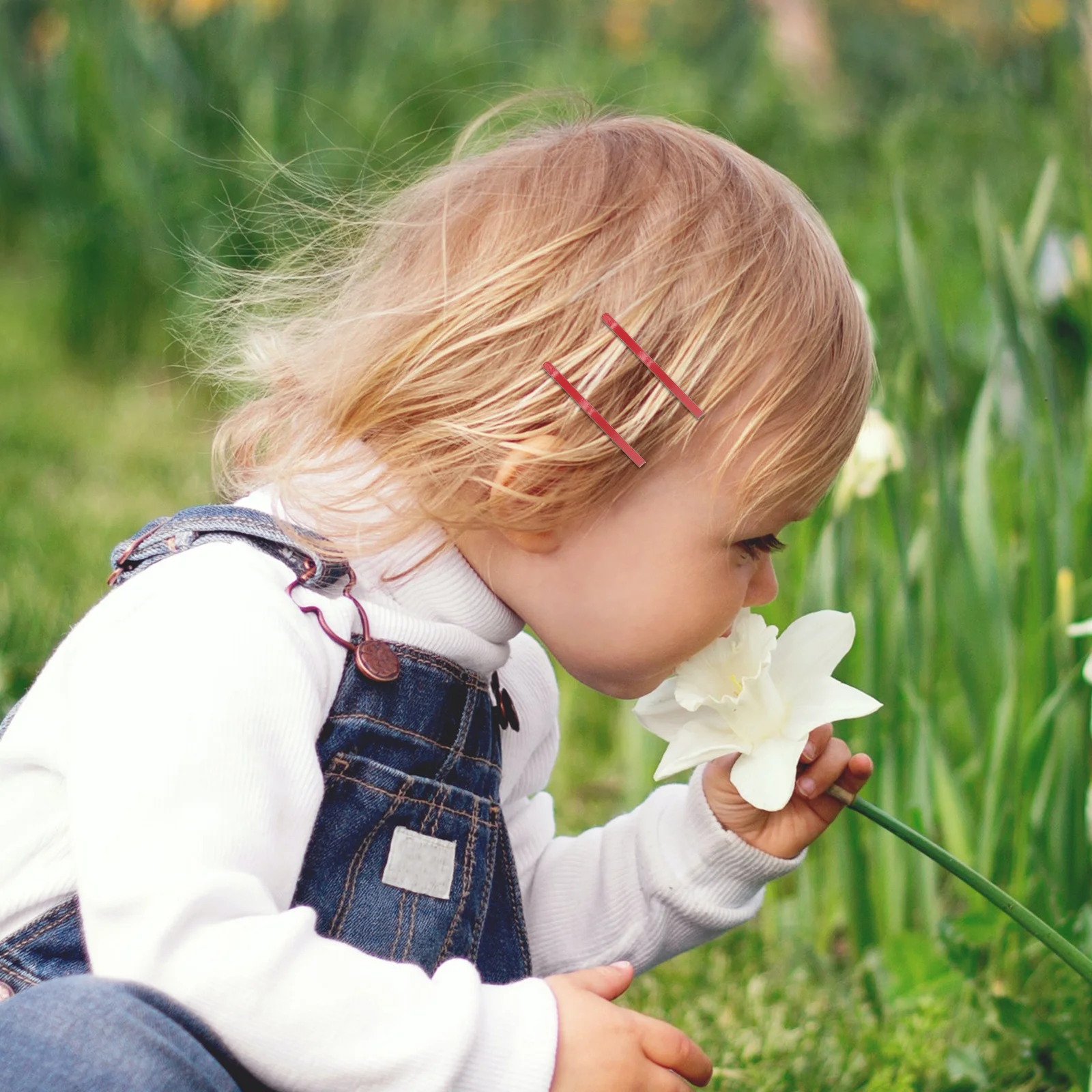 10 Uds. Pinza para el pelo de juego de rol, horquilla roja de dibujos animados, horquilla de Metal ligera y segura para fiesta de Cosplay, pasadores para el cabello de uso diario