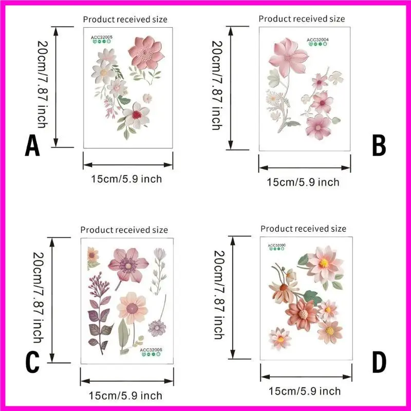 57be Lively Flower Walles Switches Наклейка поднимает наклейку с ПВХ интерьеров