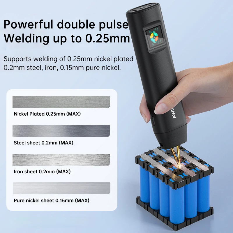 Imagem -05 - Handheld Battery Spot Welding Machine Soldador Ponto Ajustável Armazenamento de Energia Faça Você Mesmo 11 Engrenagens dc 4.2v 18650 Bateria