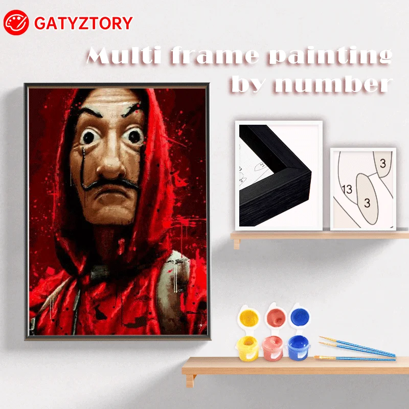 

GATYZTORY Painting By Numbers Handpainted Abstract Figure Kits Canvas Painting DIY Paint By Number Kill Time Home Decor Gift