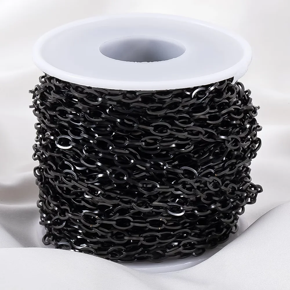 Chain Roll Cable - 1-Roll 10M Rantai Kabel Hitam, Perlengkapan
