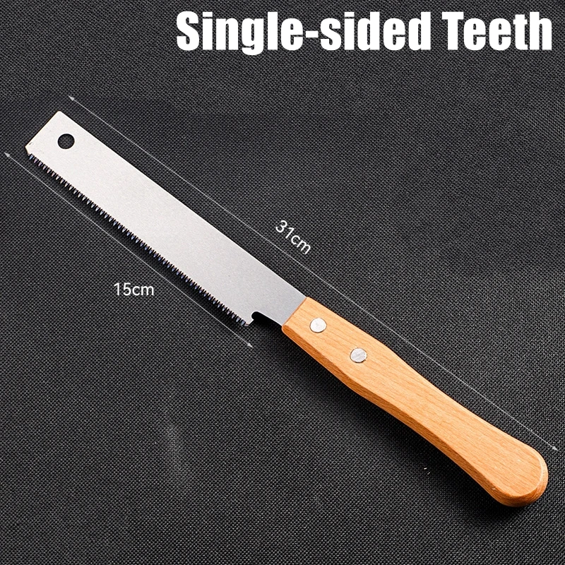 Hand Saw 6-inch Double-sided Saw Flexible Blade for Flush Cutting Household Woodworking Tools Fine Tooth Precision Flat Saws