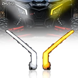 NEW LED Front Turn Signature Light With Yellow Flow Lighting Effect for UTV Can-Am Maverick X3 XDS XRS Max Turbo R 2017-2022