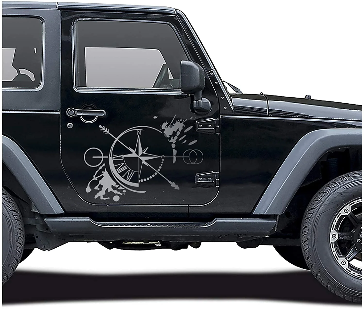 

For x2 Compass Offroad Windrose Sticker Folder for Car Motorcycle caravan trailer Auto sticker Accessories