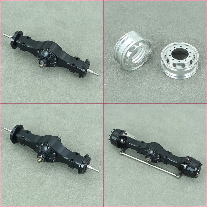 

1pcs Metal Front Rear Axial for 1/14 RC Truck Tipper Scania Benz Volvo Man Diy Parts