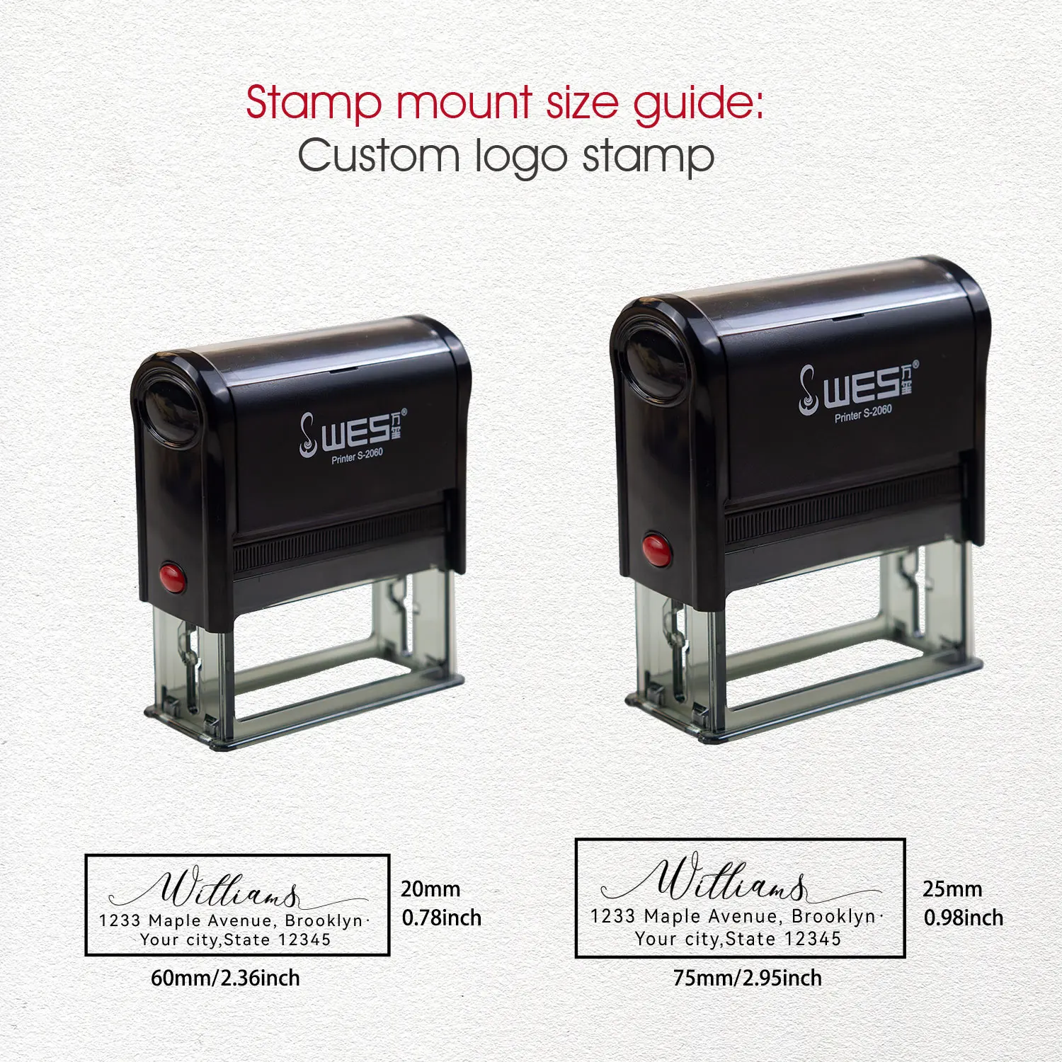 Address stamp | Automatic stamp | Custom text address | Home or office address | Gift | Personalized | Multiple sizes | Vintage