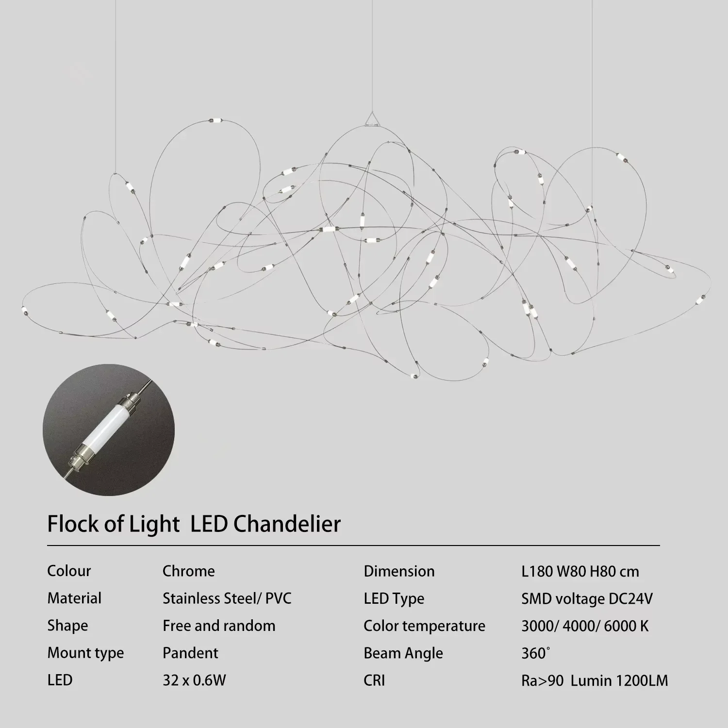 Moooi Flock vuurvlieg kroonluchter designer minimalistische kroonluchter voor keuken hangende led-verlichting luxe hangende eetkamerverlichting