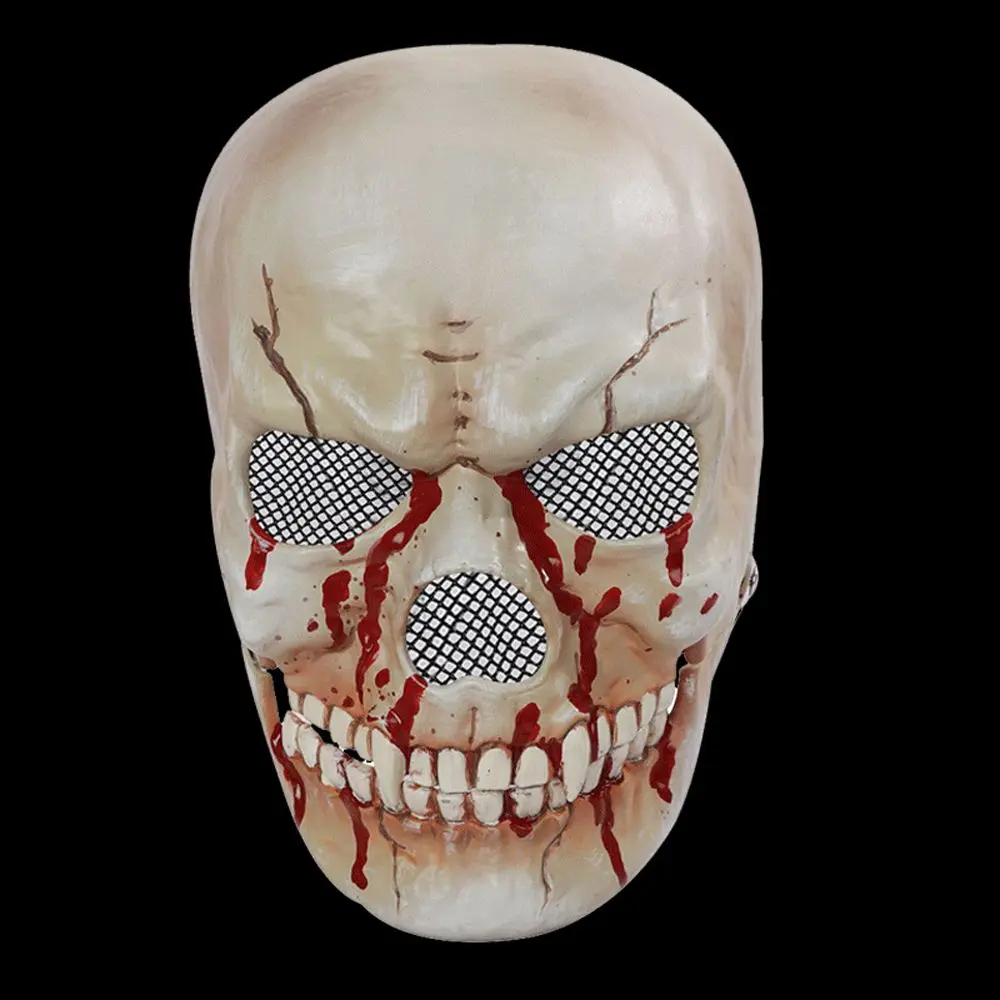 

Scary For Women Men Blood Skeleton Moving Jaw Party Cosplay Props Haunted House Party Supplies Trick Toys Halloween Skull Masks