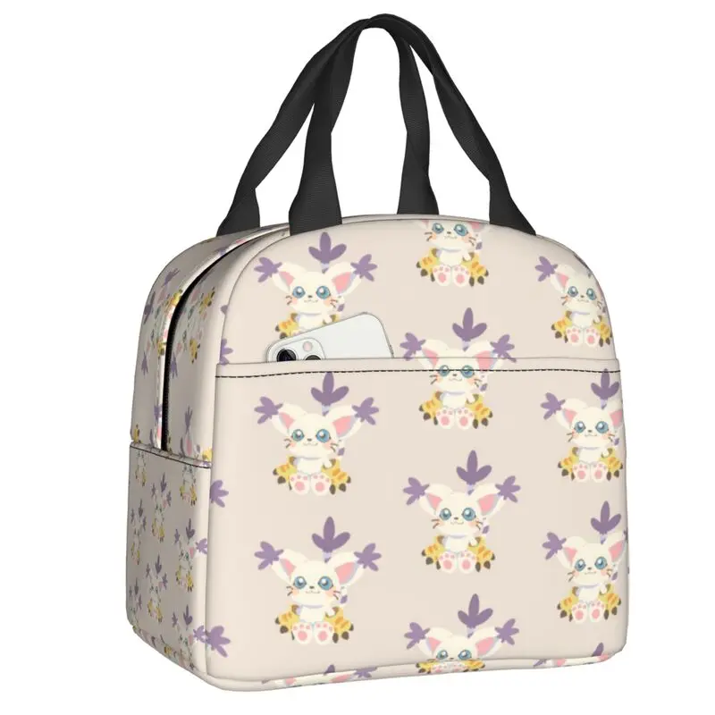 

Custom Digimones Adventure Anime Portable Lunch Box Leakproof Cooler Thermal Food Insulated Lunch Bag School Children Student