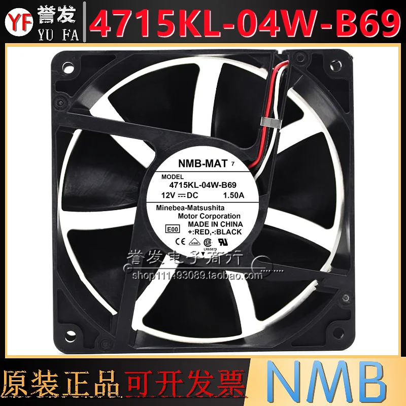 

НОВЫЙ ОРИГИНАЛЬНЫЙ 4715KL-04W-B69 12 В 1,5 А 12038 120x120x38 мм Охлаждающий ВЕНТИЛЯТОР РАДИАТОР