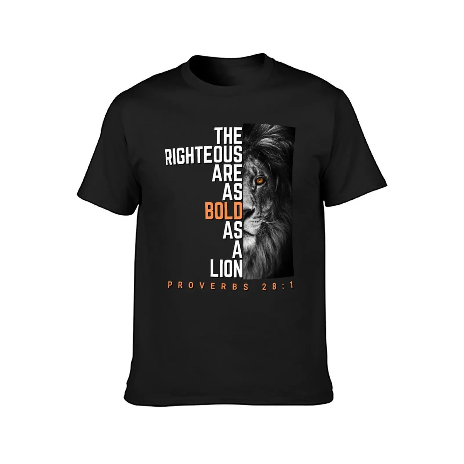 The Righteous Are As Bold As a Lion T-Shirt boys whites quick drying summer top mens t shirts