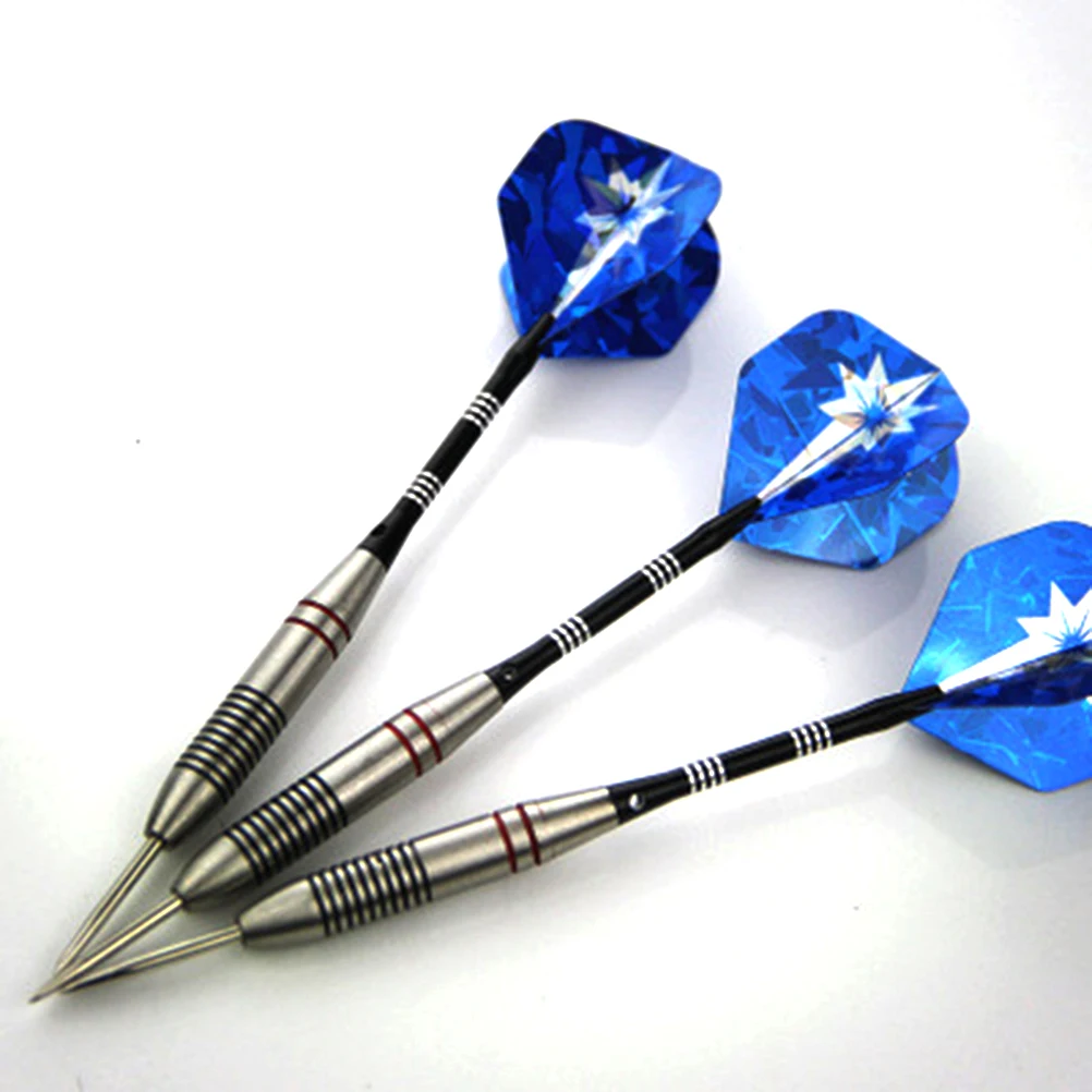 

3 Pcs Stainless Steel Professional Flights With Gorgeous Patterned Shafts For Exciting