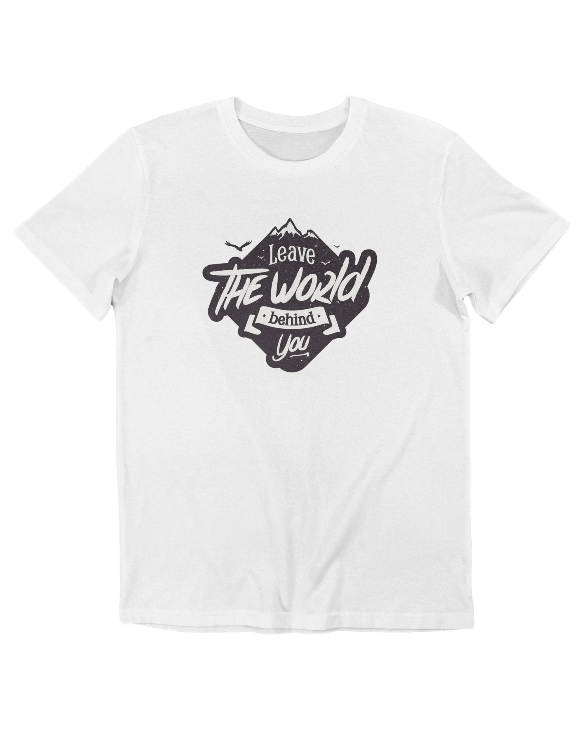 

Leave The World Graphic Printing Summer Luxury Brand Cotton Men's and Women's T-Shirts Short Sleeves Street Fashion Clothing