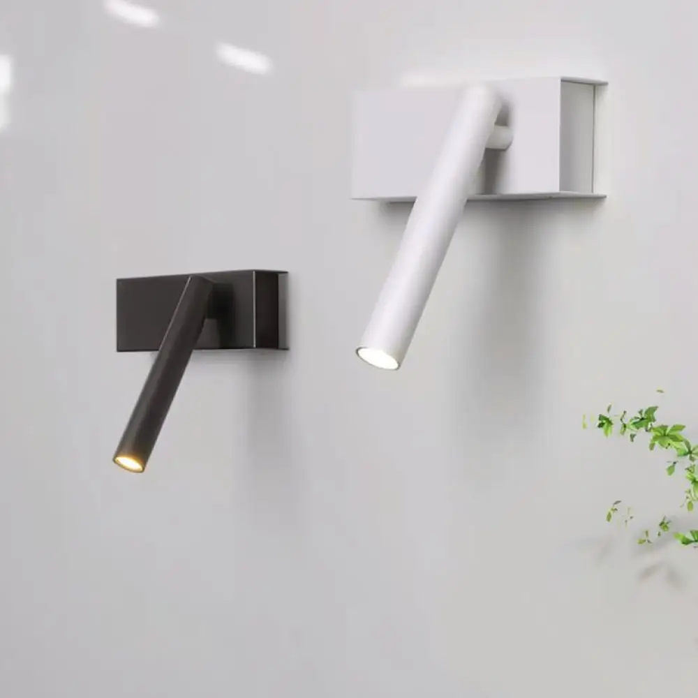 Modern LED Wall Lamp Adjustable Reading Light Minimalist Swivel Sconce Fixture For Hotel Guest Room Bedside Decor