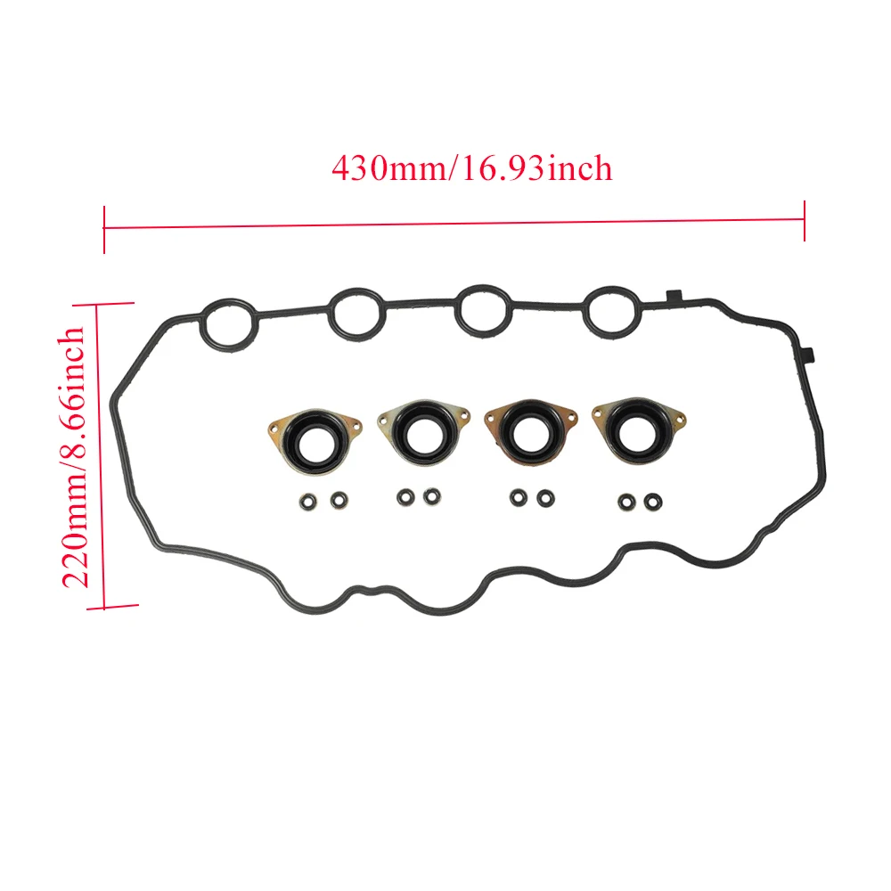 1Set Valve Cover Gasket With Washer  for Honda Civic Hybrid Insight Base, EX, LX  VS50620 12030-RBJ-003  Auto Parts