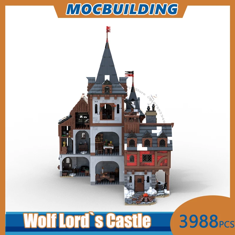 MOC Building Blocks Wolf Lord`s Castle Model DIY Assemble Bricks Collection Display Architecture Creative Toys Gifts 3988PCS