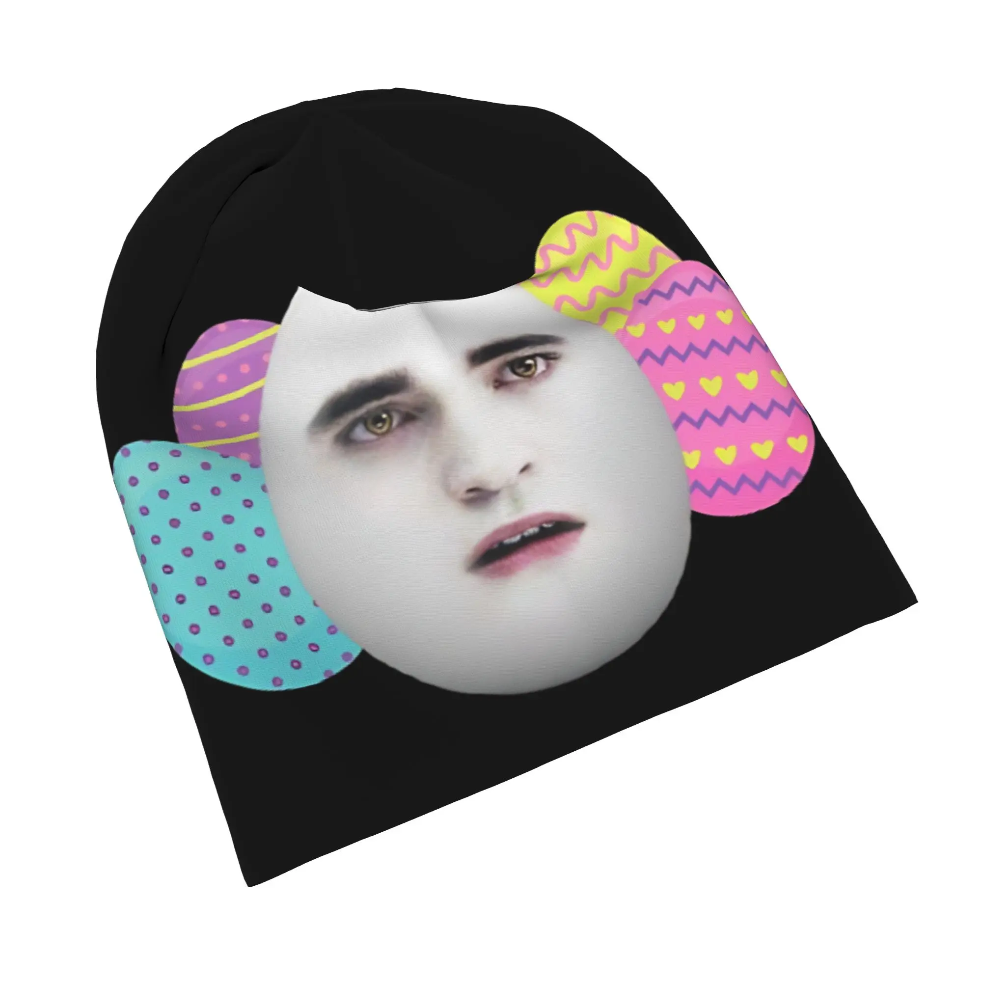 Easter Eggward Funny Meme Bonnet Hat Goth Outdoor Twilight Edward Cullen Skullies Beanies Hat Unisex Warm Thermal Elastic Caps