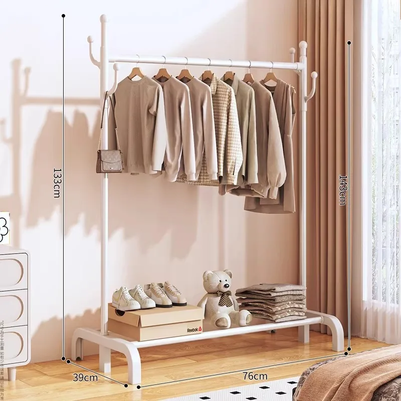 Detachable Bedroom Entrance Clothes Rack Minimalist Garment Clothes Rack Place Saving Standing Floor Home Furniture Accessories