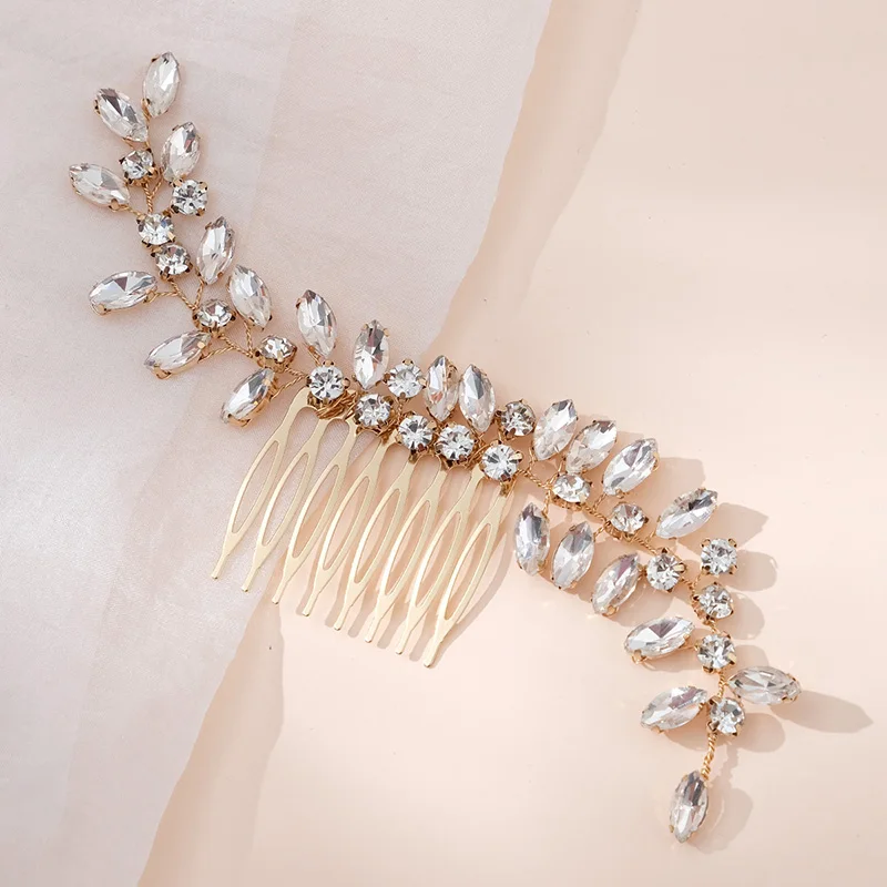 Fashion Crystal Pearl Hairpin Hair Clips For Women Luxury Rhinestones Hair Comb Bride Wedding Sparkling Metal Hair Accessories image 5